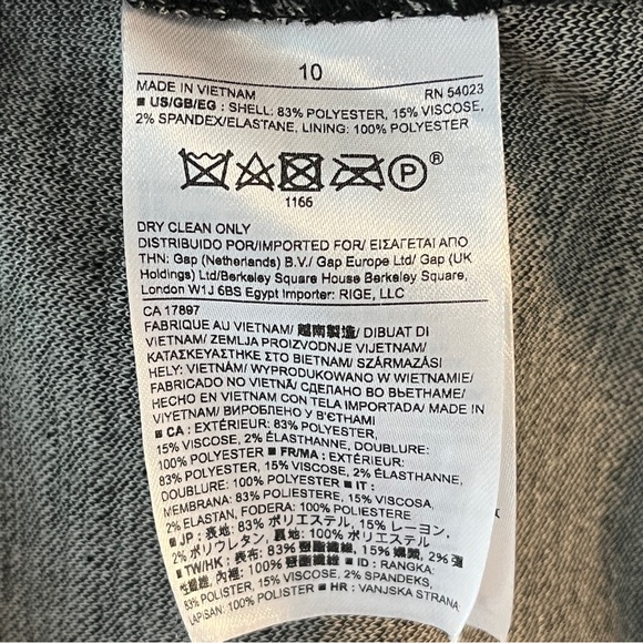 Black & white fit and flare Banana Republic midi dress, size 10 - Picture 13 of 13